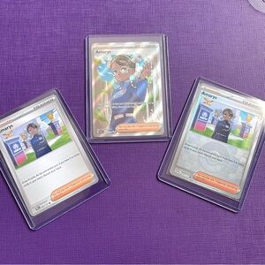 Amarys Trainer Card Bundle! Full Art, Common and pokeball Prismatic Evolutions